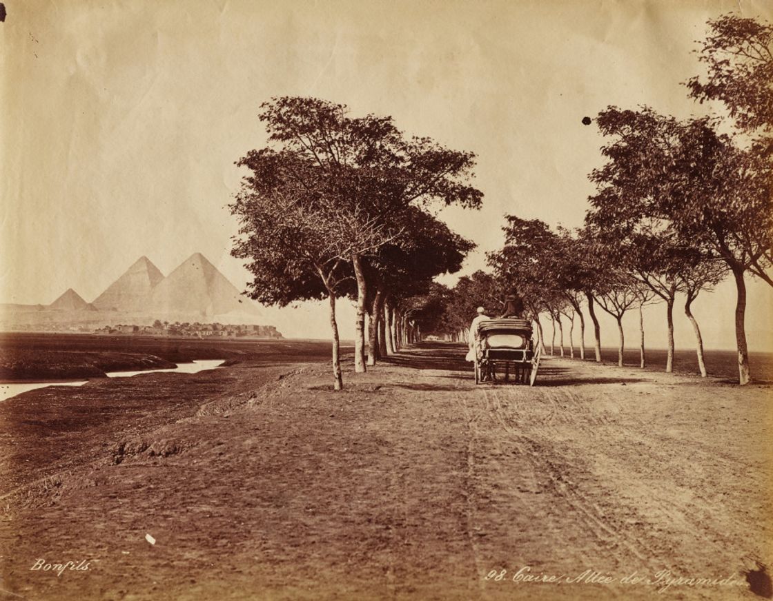Caire. Allée de Pyramides