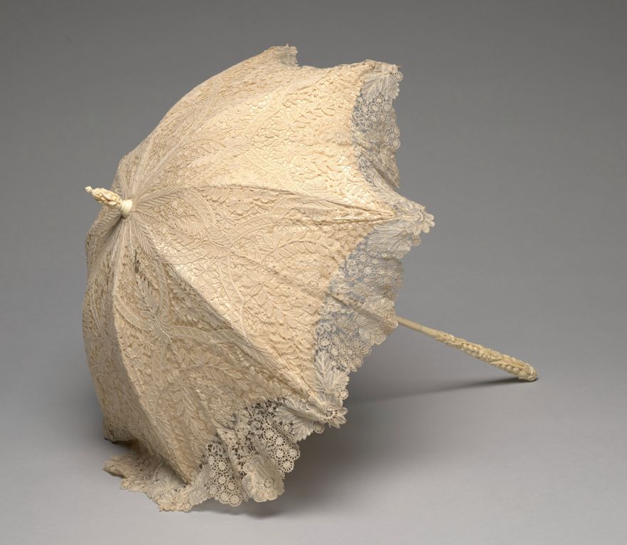 Lace Parasol with Ivory Handle