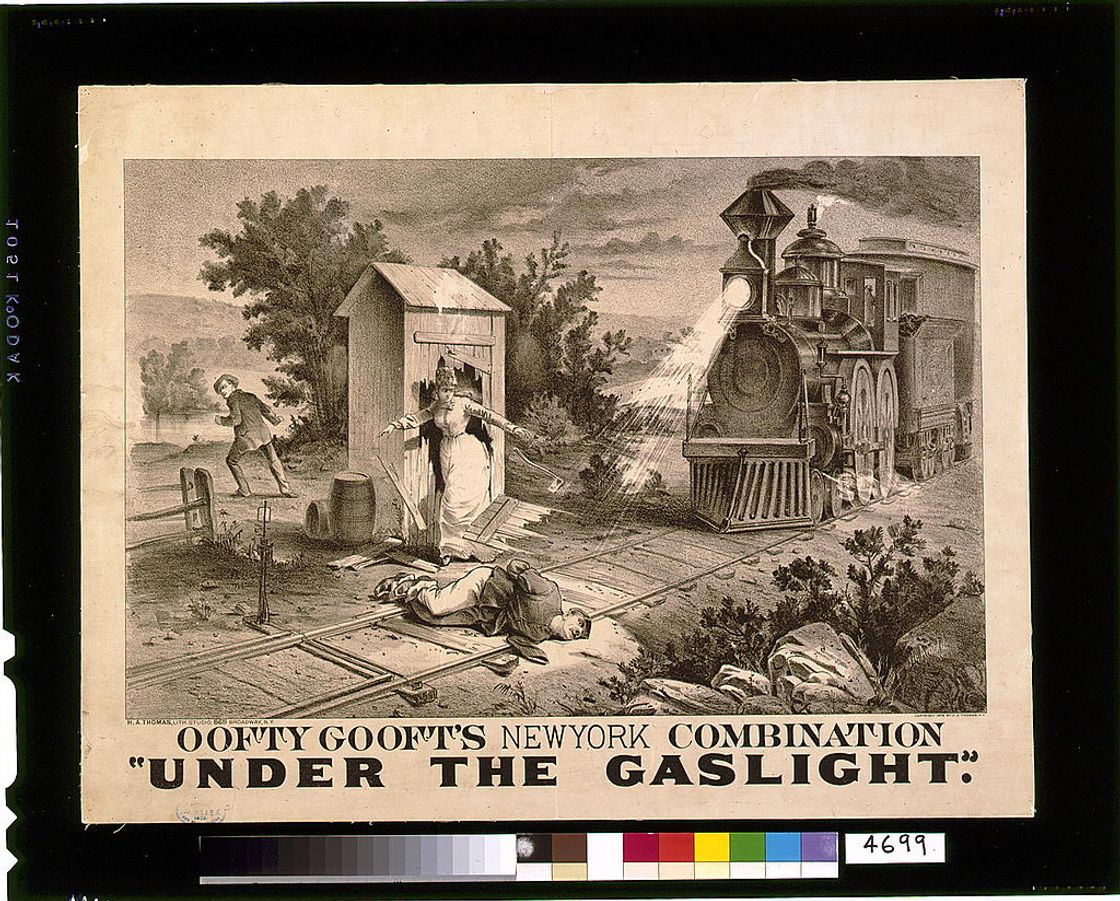 Under the gaslight