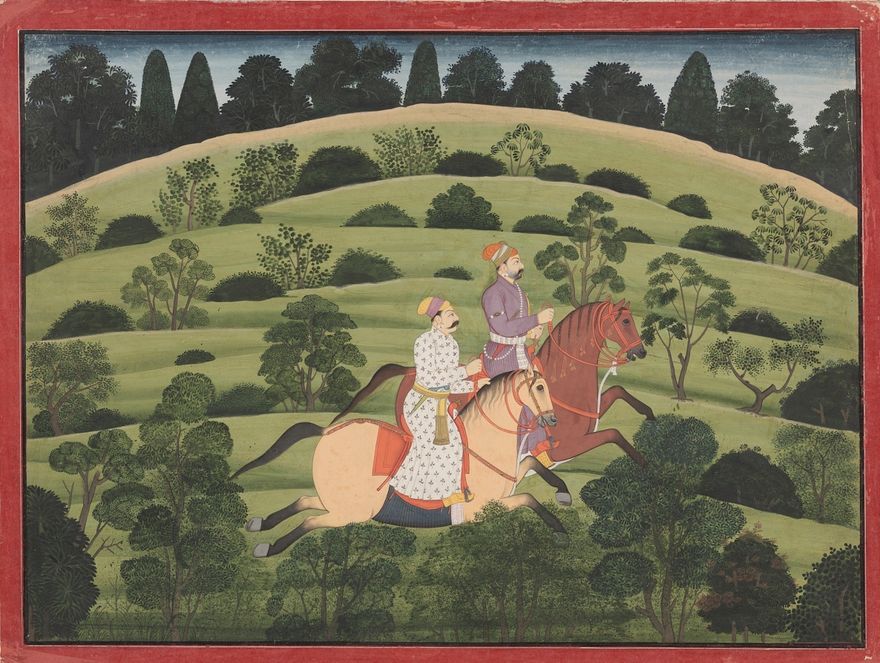 Akrura and Kritavarma flee Dvaraka, page from the 