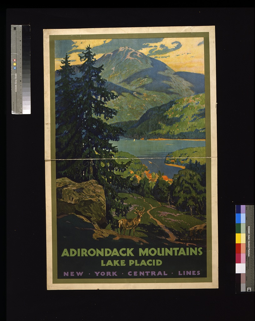Adirondack Mountains, Lake Placid New York Central Lines /