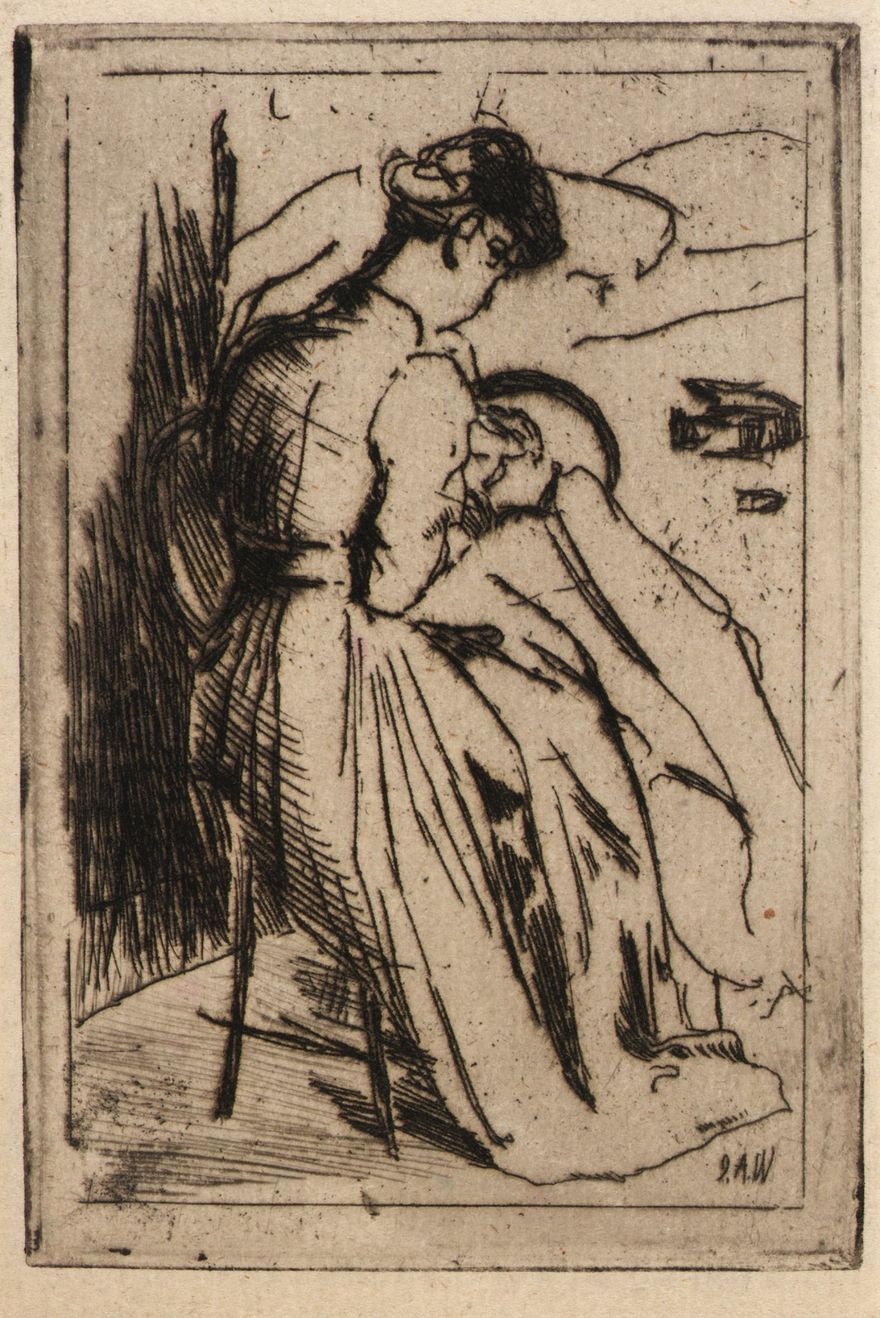 Woman Embroidering
