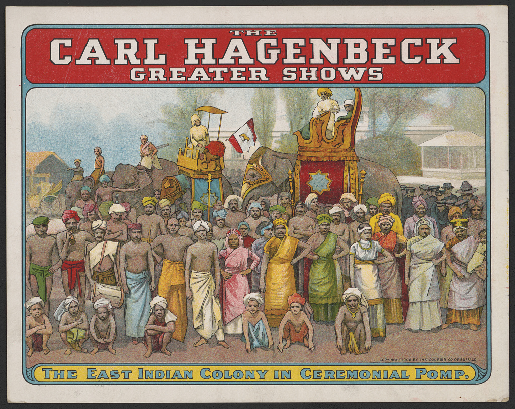 The Carl Hagenbeck greater shows. The East Indian colony in ceremonial pomp