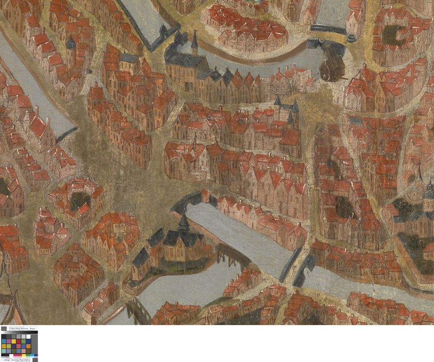 Dutch: Fragment van een kaart met het plan van Brugge Map of Bruges