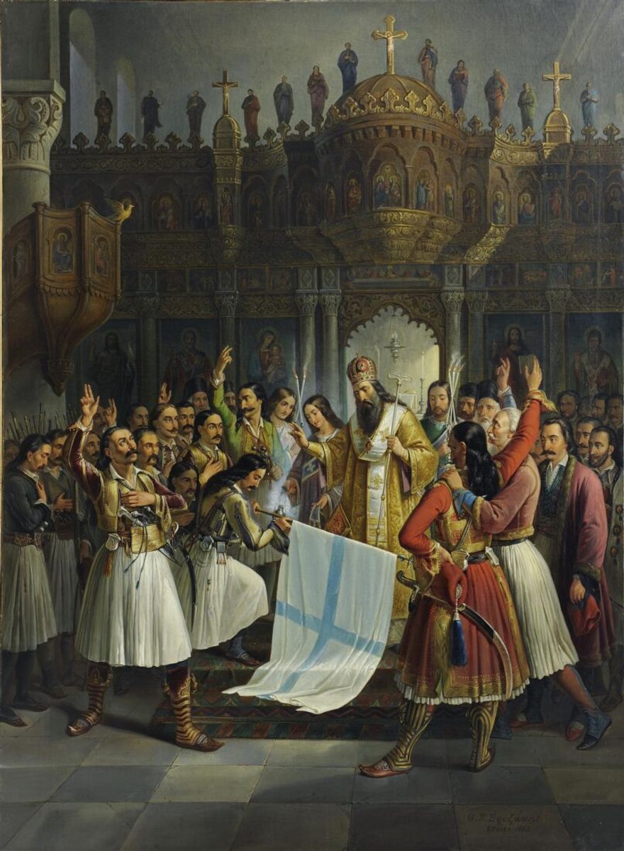 The Bishop of Old Patras Germanos Blesses the Flag of Revolution