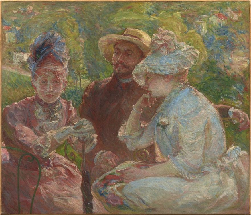 Marie Bracquemond - On the Terrace at Sèvres (Artizon Museum)