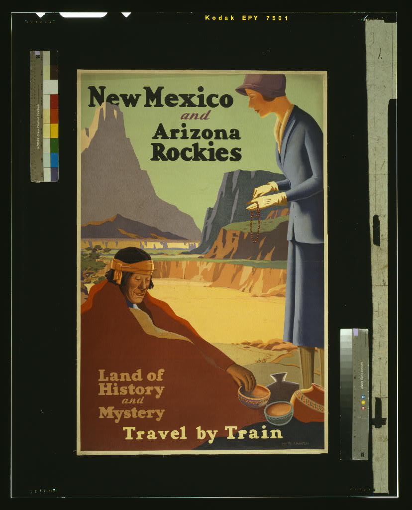 New Mexico and Arizona rockies. Land of history and mystery. Travel by train