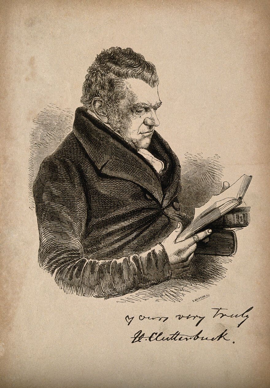 Henry Clutterbuck. Wood engraving by G.S. Measom.