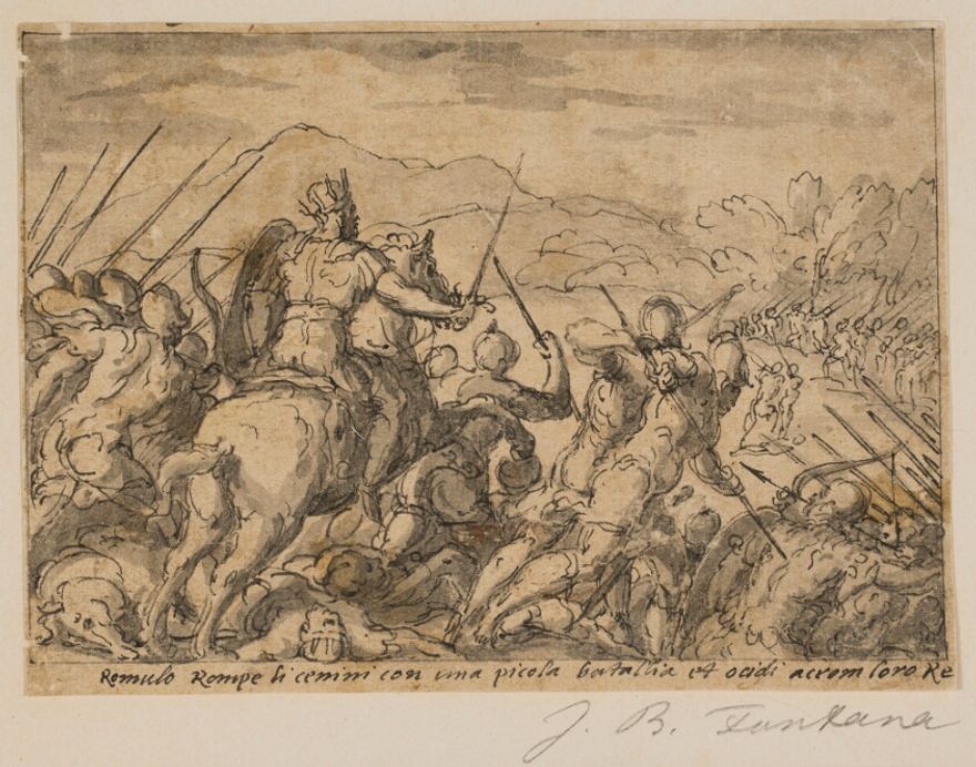 Acron attacking Romulus