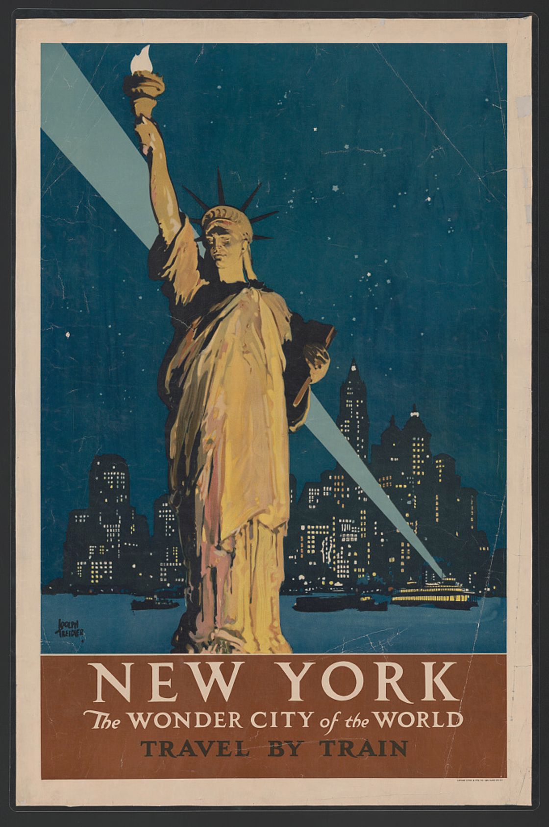 New York, the wonder city of the world Travel by train /