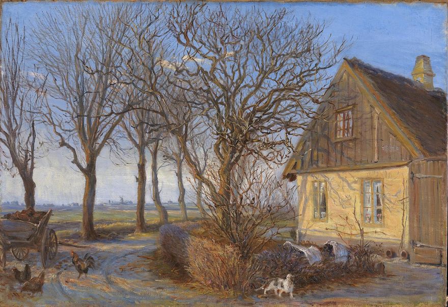 Uden for en bondegård. Maglebylille
