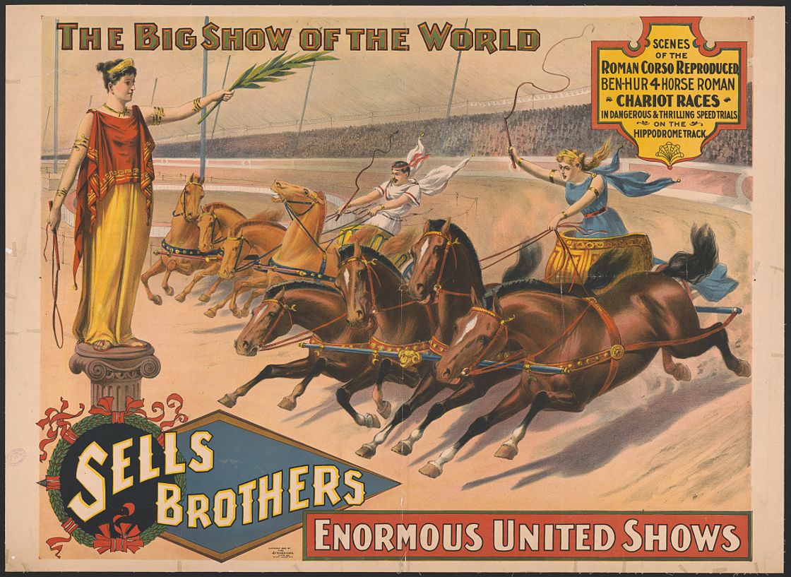 The big show of the world--Sells Brothers enormous united shows--Scenes of the Roman corso reproduced