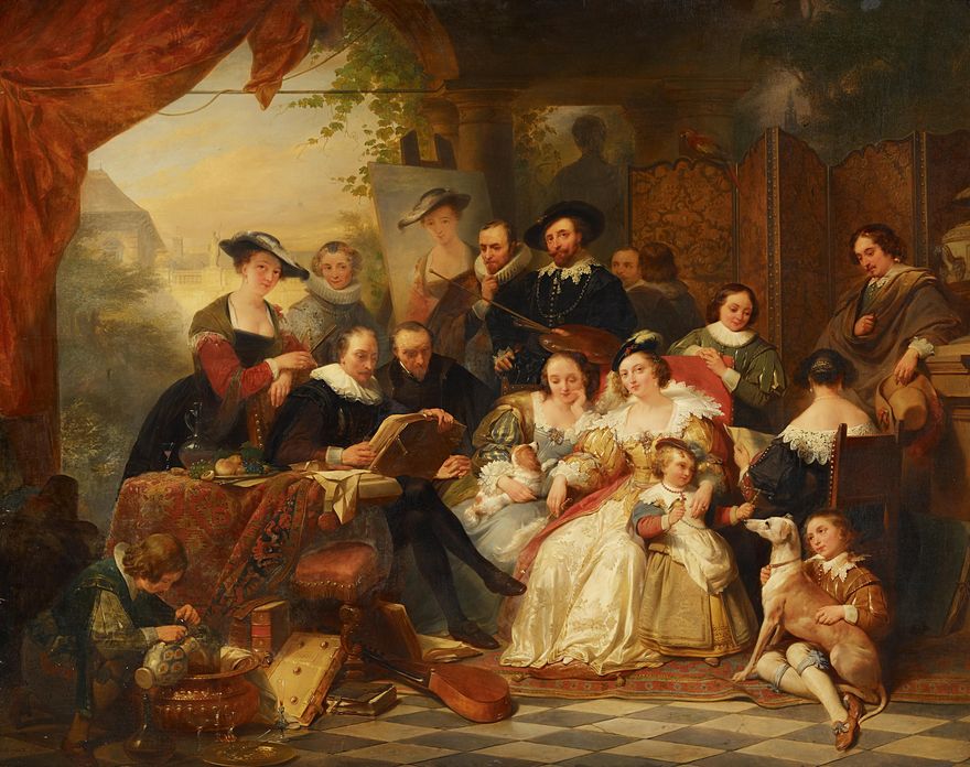 Nicaise de Keyser Rubens im Kreis seiner Mäzene und Familie 1842