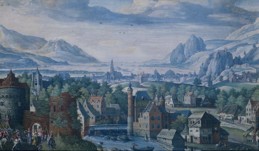 Landschap met de geschiedenis van de dochter van Jefta
