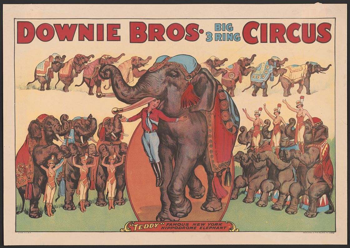 Downie Bros. Big 3 ring circus. 