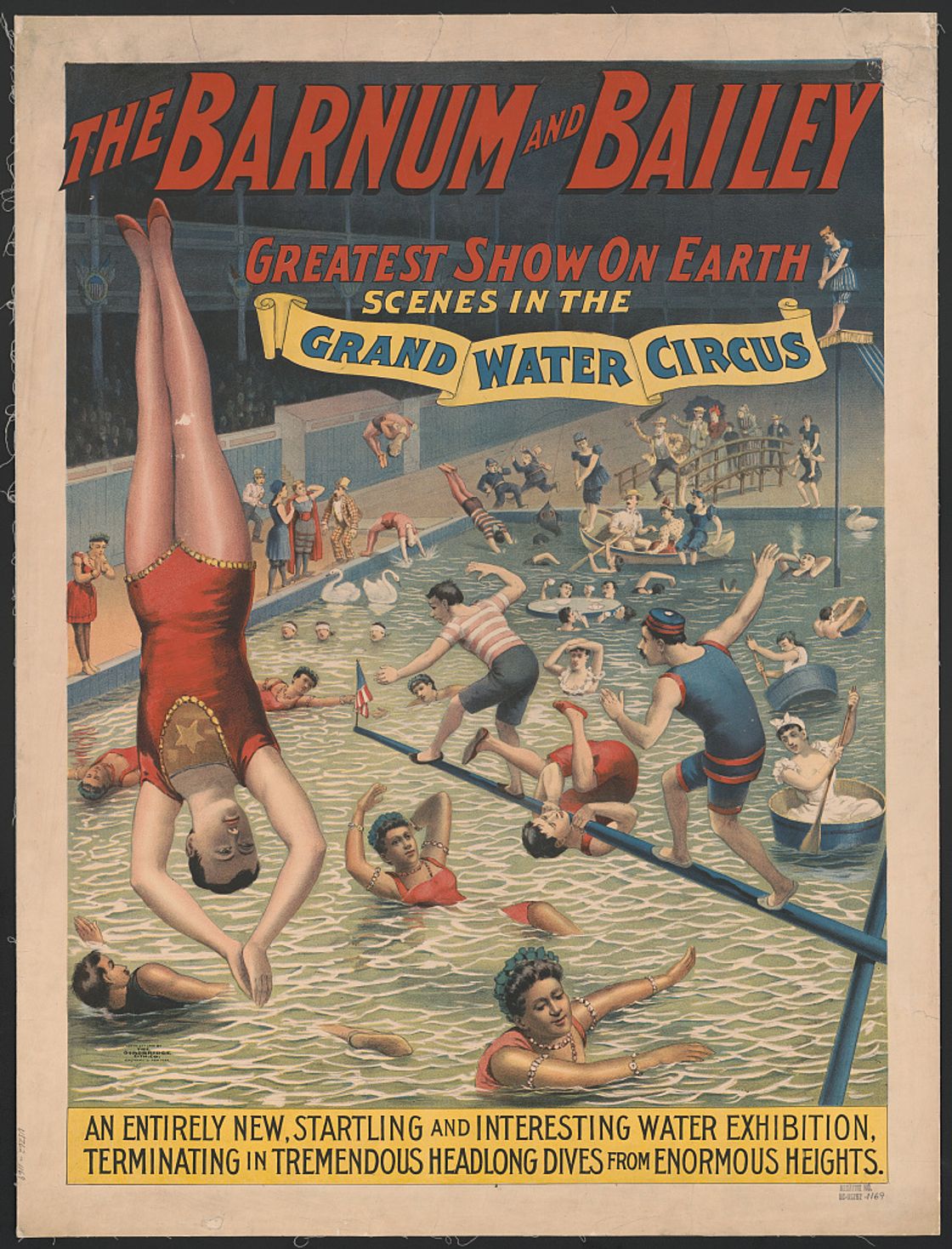 The Barnum & Bailey greatest show on earth Scenes in the grand water circus /